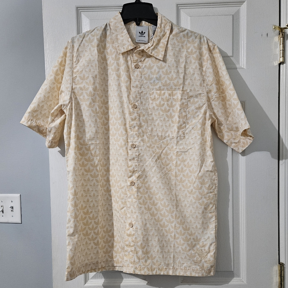 NWT: Men’s Adidas Originals Monogram Print Shirt - Medium